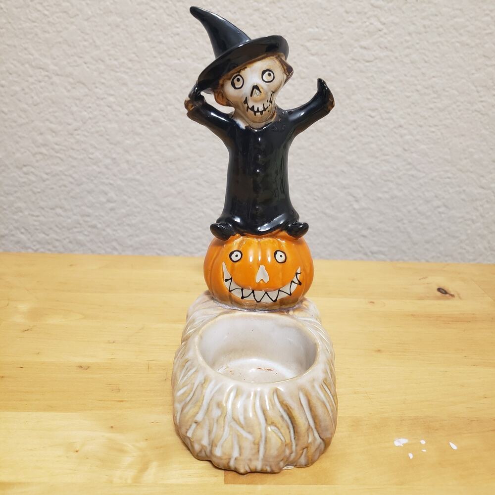 Yankee Candle Boney Bunch Lil Witch Tealight Holder 1603753 Halloween Pumpkin